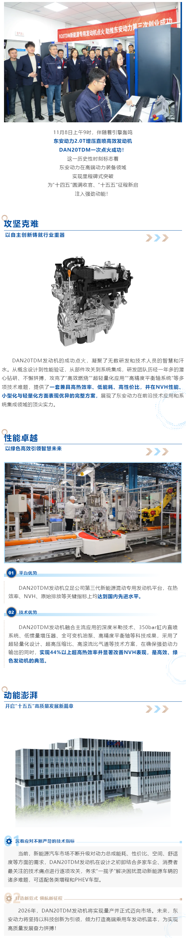 suncitygroup太阳集团DAN20TDM混动专用发动机点火成功！